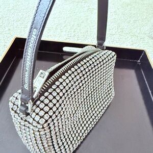 Alexander Wang Medium Heiress Rhinestone Mesh Pouch